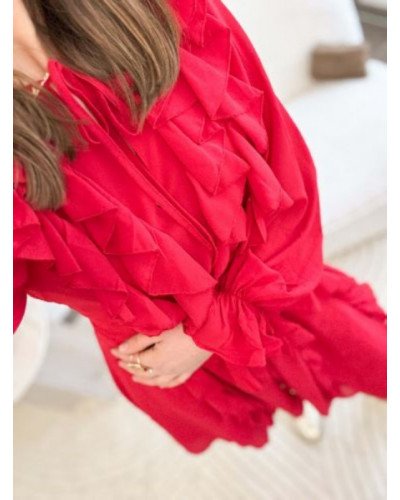 Robe à volants - Rouge
