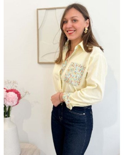 Chemisier jaune pastel