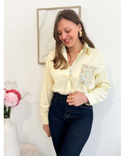 Chemisier jaune pastel