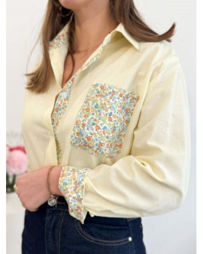 Chemisier jaune pastel