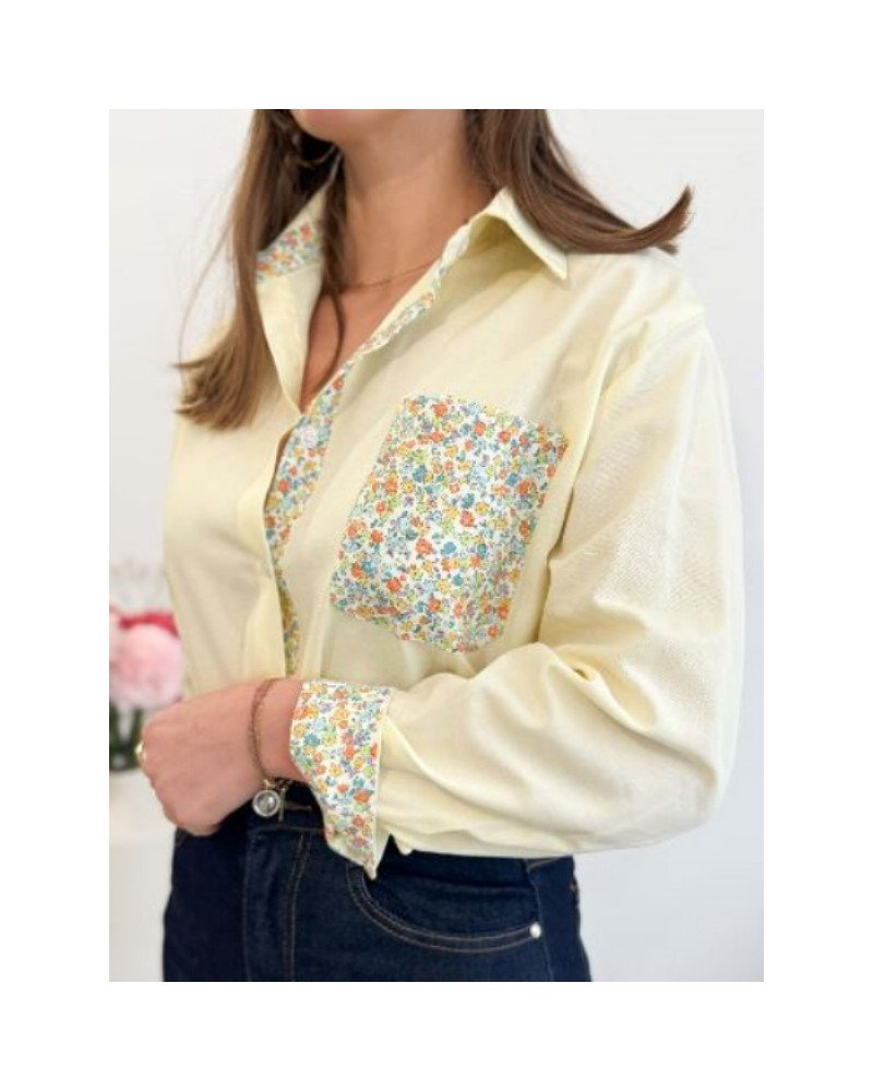 Chemisier jaune pastel