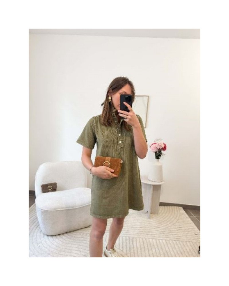 Robe jeans kaki