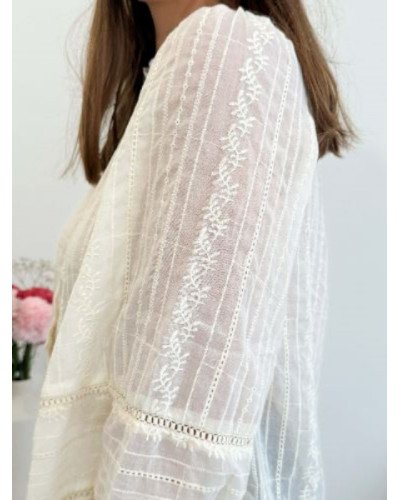 Chemisier bohème broderie