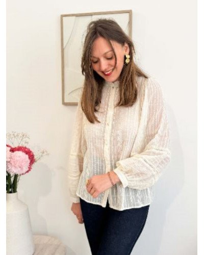 Chemisier bohème broderie