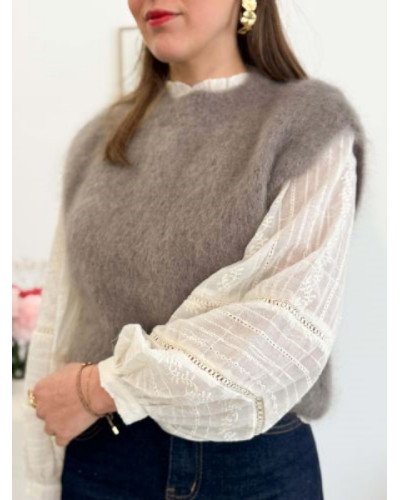 Chemisier bohème broderie