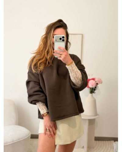 Jupe short à pinces - Ecru