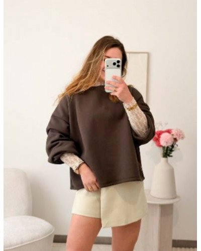 Jupe short à pinces - Ecru