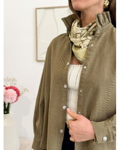 Veste jean kaki