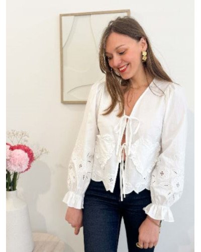 Blouse blouse à nouer - Coeur