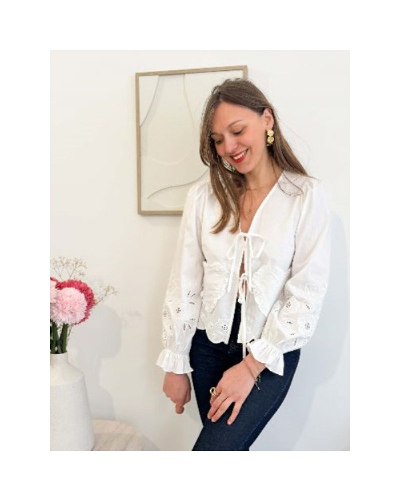 Blouse blouse à nouer - Coeur
