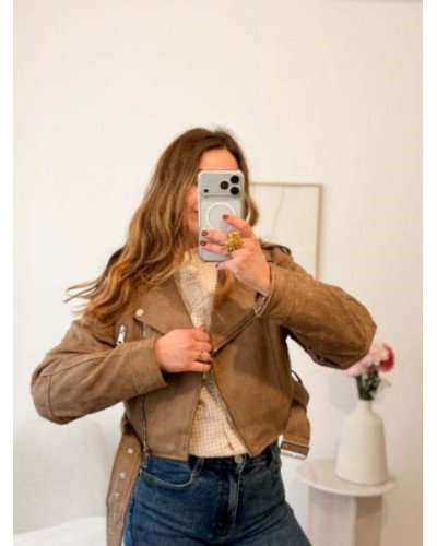 Perfecto marron suédine