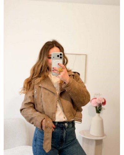 Perfecto marron suédine