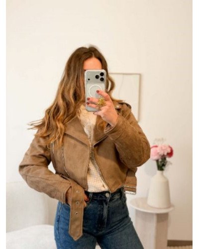 Perfecto marron suédine