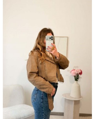 Perfecto marron suédine