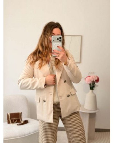 Blazer boutons ornements - Ecru
