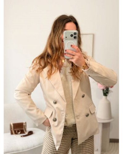 Blazer boutons ornements - Ecru