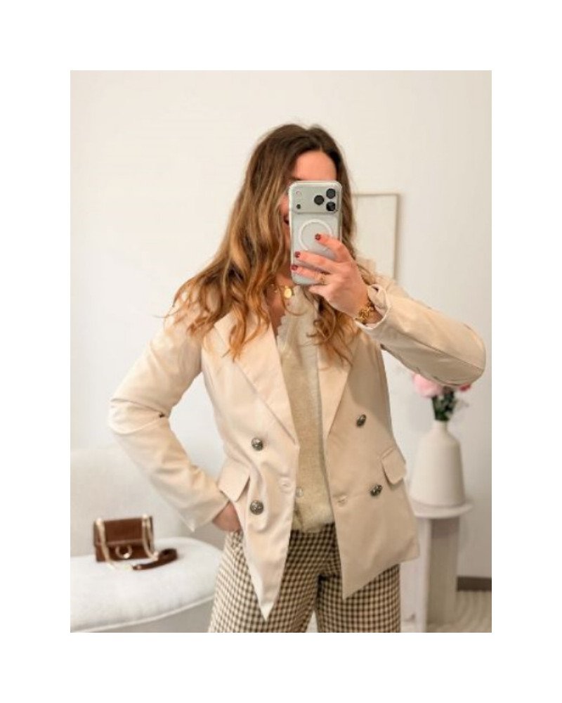 Blazer boutons ornements - Ecru