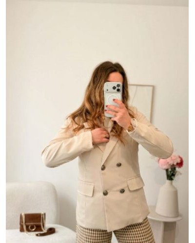 Blazer boutons ornements - Ecru