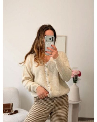 Gilet beige - Dentelle 