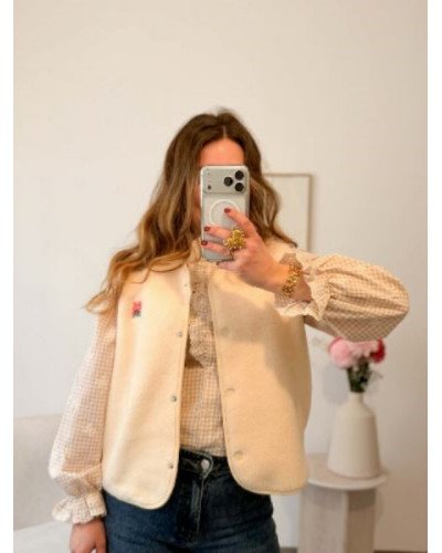 Veste sans manche ecru