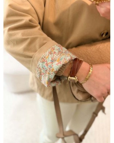 Trench col victorien beige