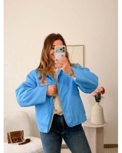 Veste réversible bleu