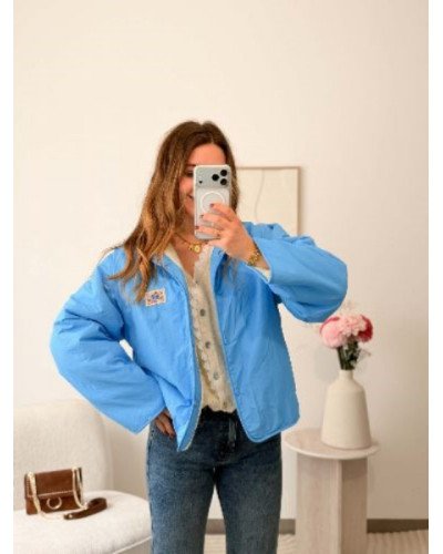 Veste réversible bleu