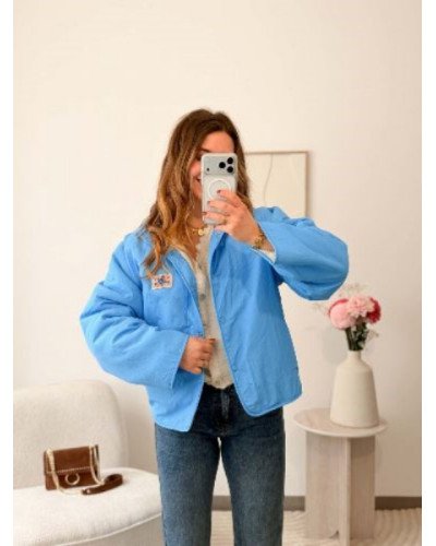 Veste réversible bleu