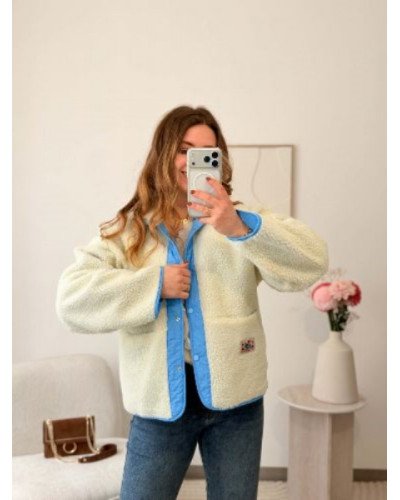 Veste réversible bleu