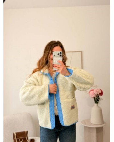 Veste réversible bleu