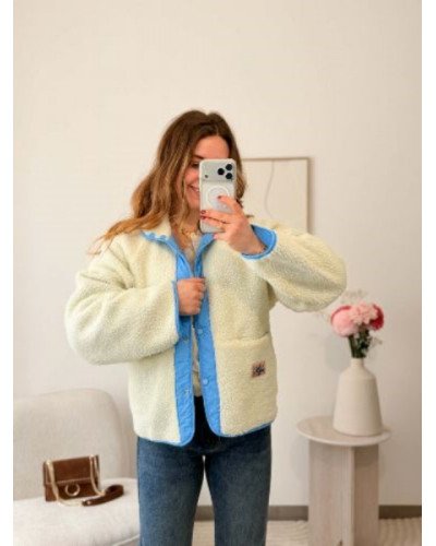 Veste réversible bleu