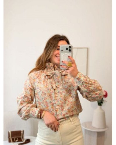 Chemisier col victorien style liberty