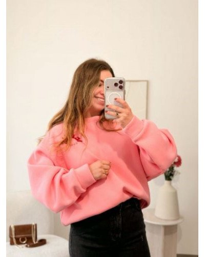 Sweat ICONIC - Rose et rouge