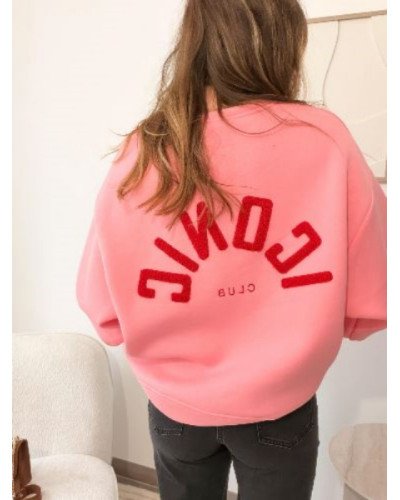 Sweat ICONIC - Rose et rouge