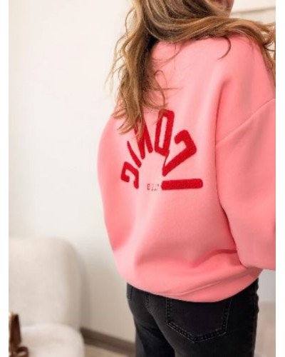 Sweat ICONIC - Rose et rouge