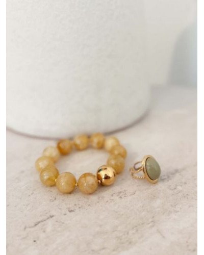 Bracelet pierre beige