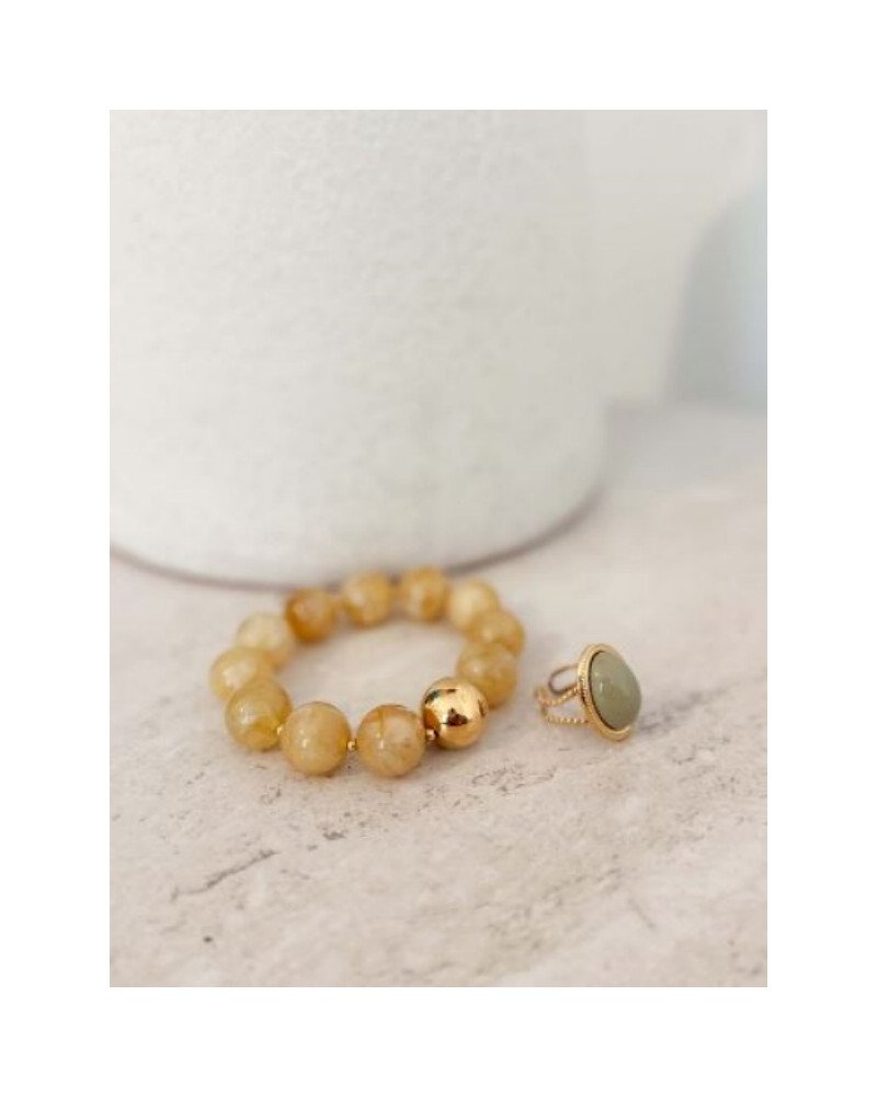 Bracelet pierre beige
