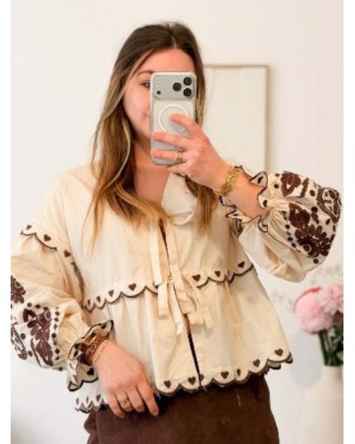 Blouse bohème à nouer