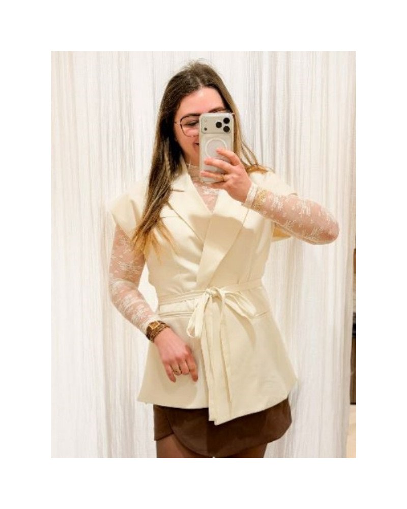 Veste blazer écru
