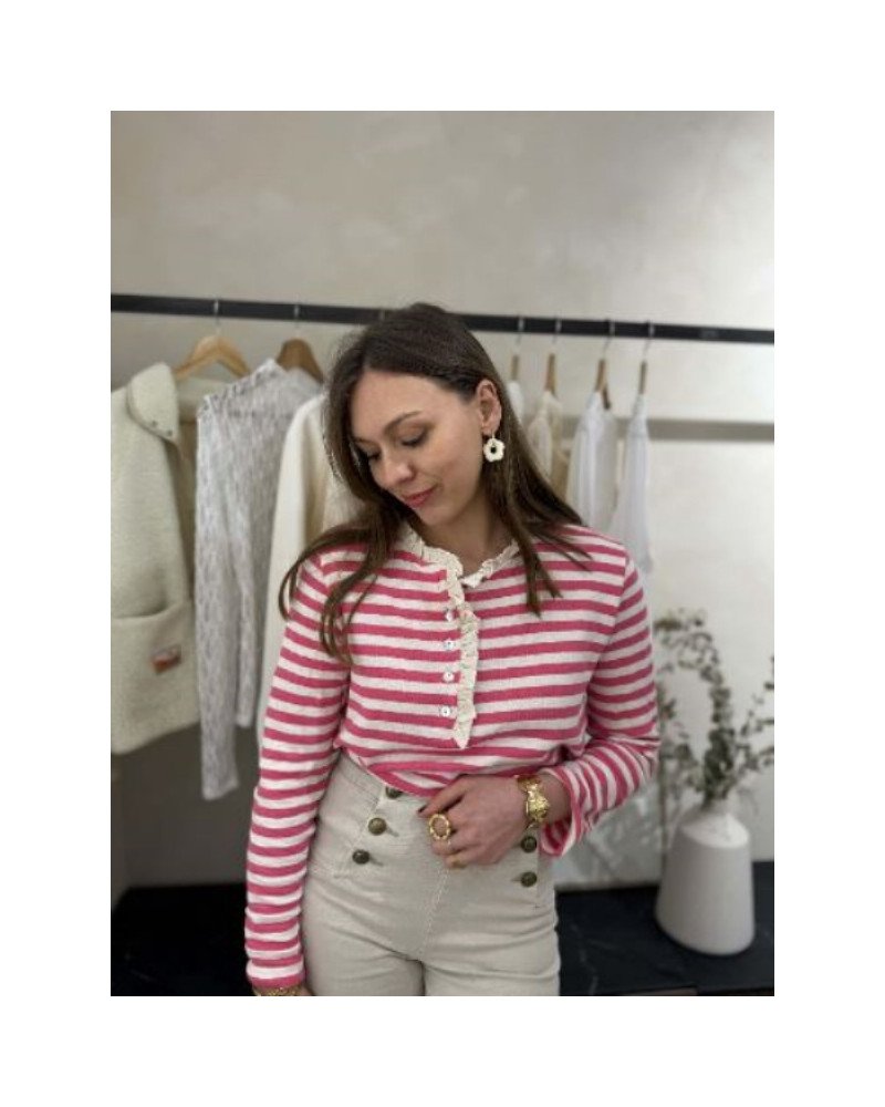 Top marinière - Rose