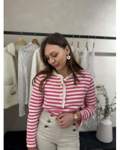 Top marinière - Rose