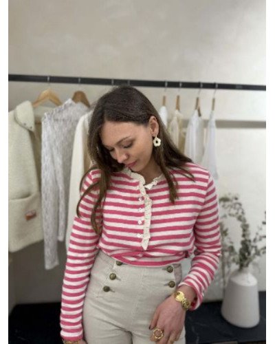 Top marinière - Rose