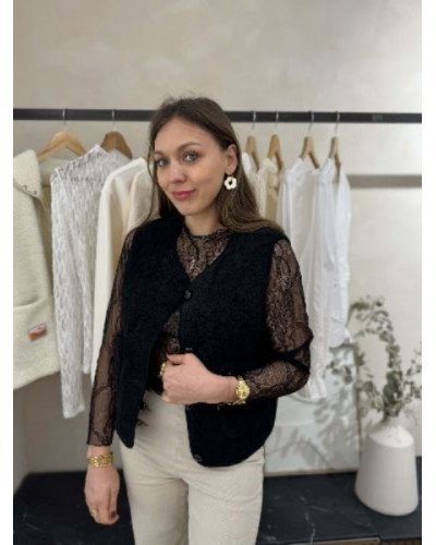 Haut dentelle - Noir