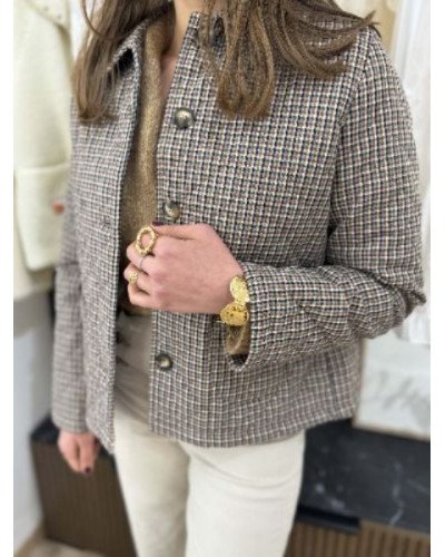 Veste carreaux - Bordeaux