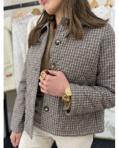 Veste carreaux - Bordeaux