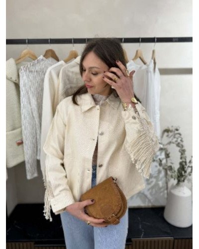 Veste jeans écru