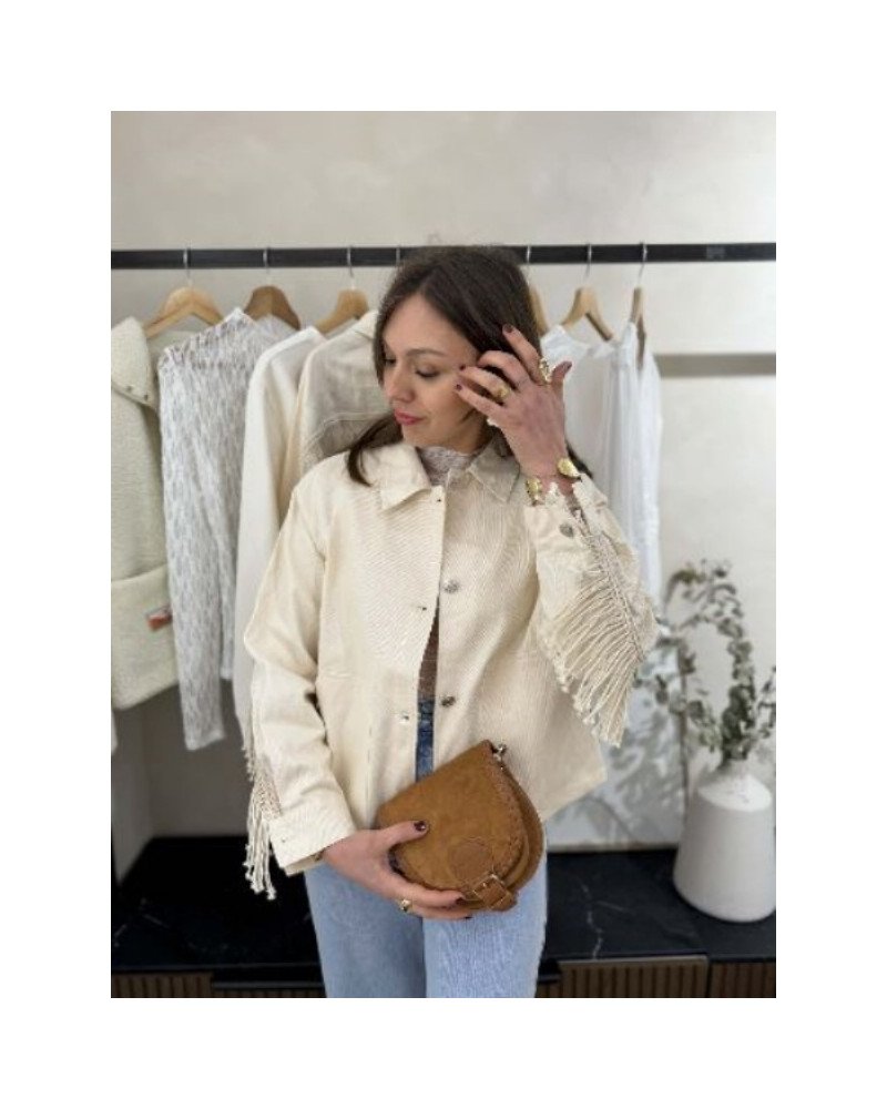 Veste jeans écru