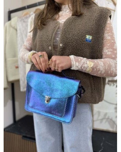 Veste bouclette taupe