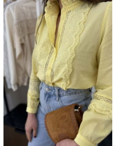 Blouse broderie jaune