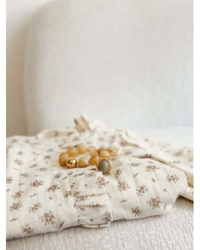 Chemise écrue - Fleurs